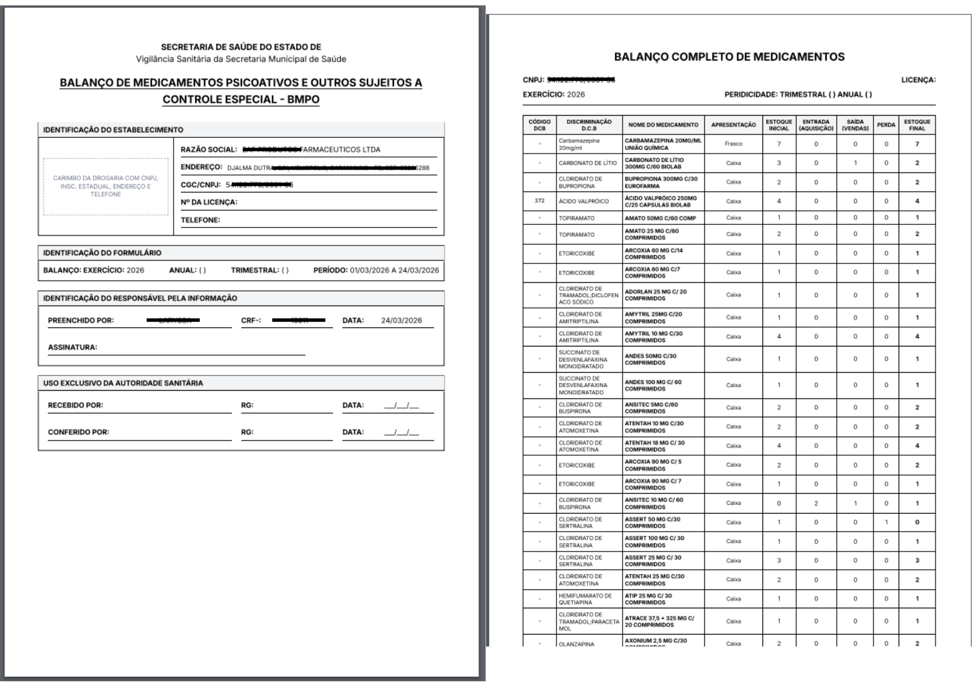 Print da tela de BMPO